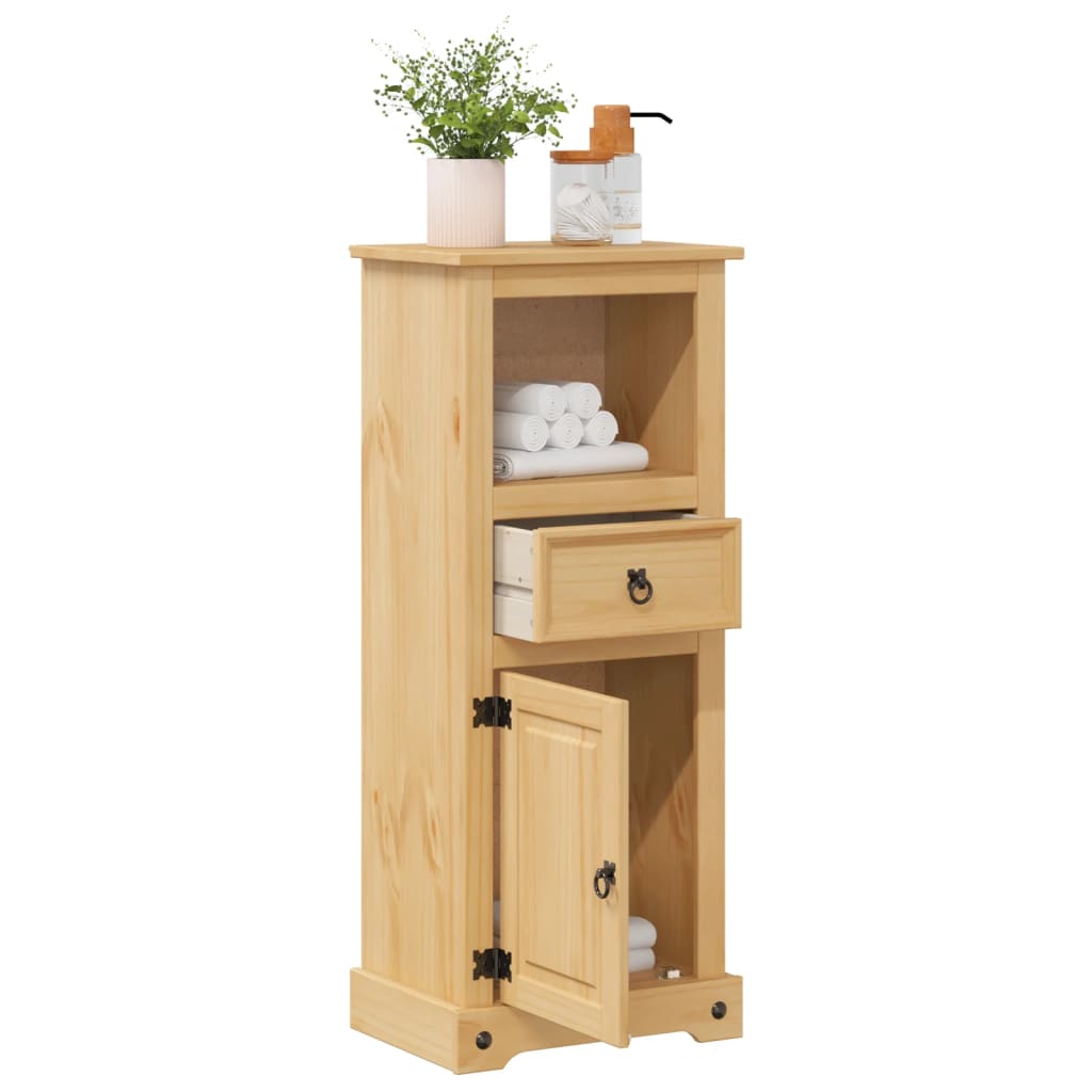 Mobile Da Bagno Corona 45X33X110 Cm In Legno Massello Di Pino