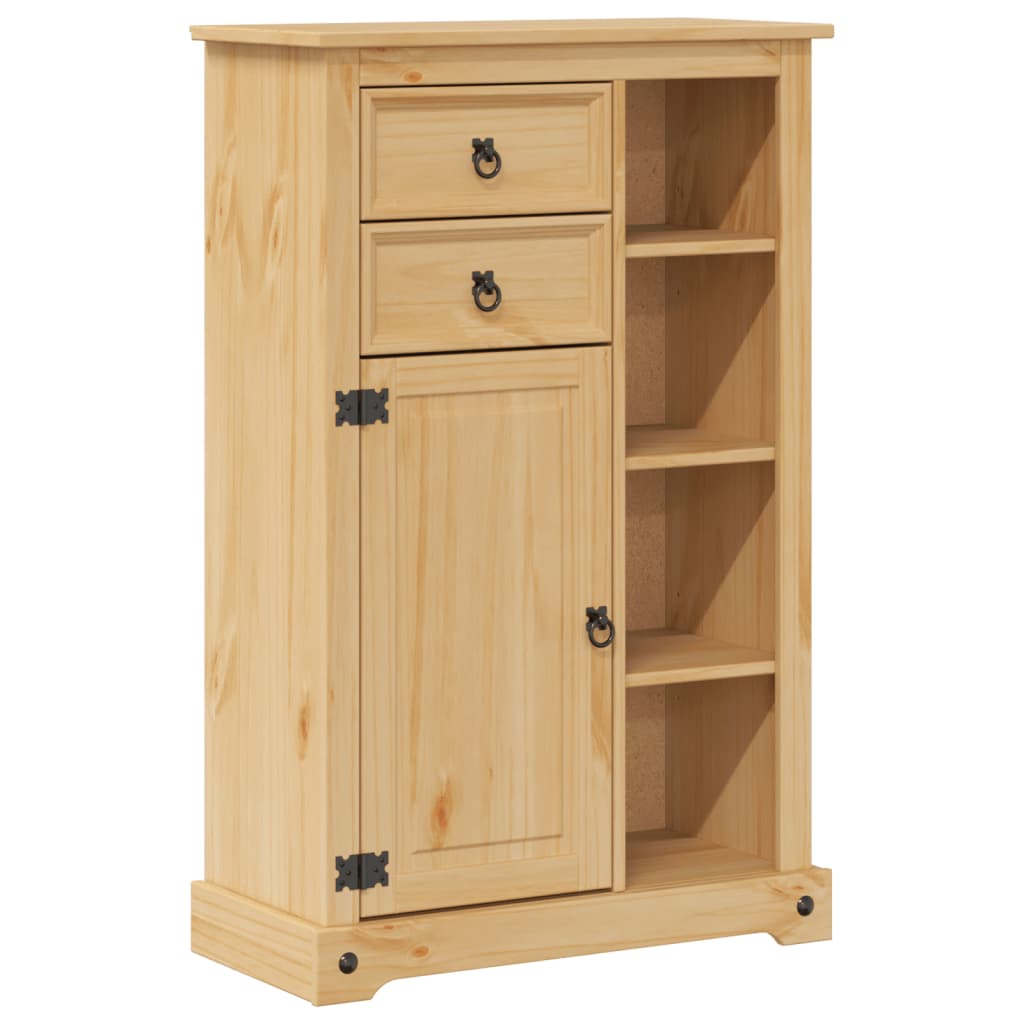 Mobile Da Bagno Corona 70X33X110 Cm In Legno Massello Di Pino