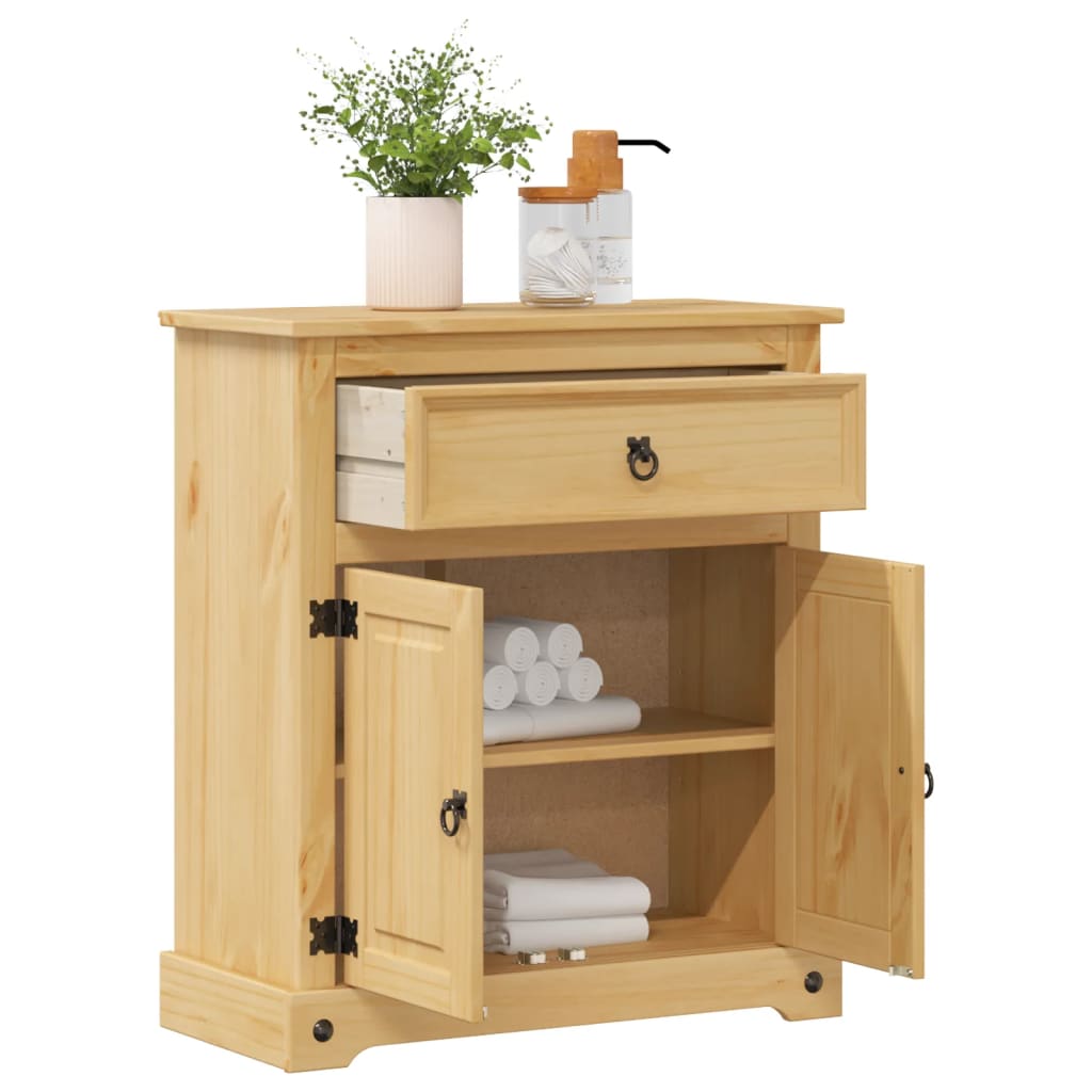 Mobile Da Bagno Corona 70X33X80 Cm In Legno Massello Di Pino