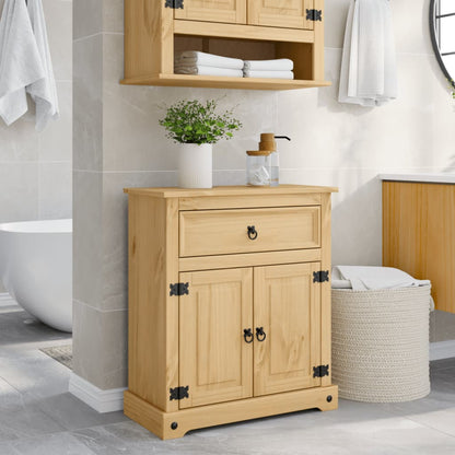 Mobile Da Bagno Corona 70X33X80 Cm In Legno Massello Di Pino