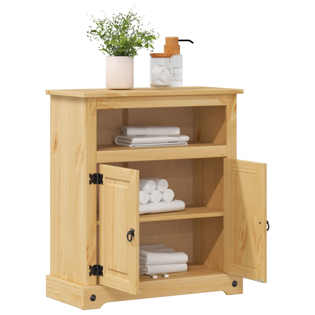 Mobile Da Bagno Corona 70X33X80 Cm In Legno Massello Di Pino