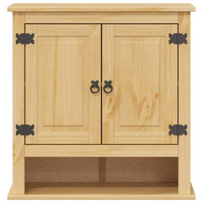 Mobile Bagno A Parete Corona 70X33X71,5Cm Legno Massello Pino