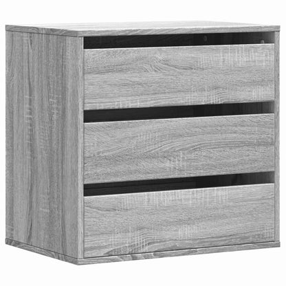 Cassettiera Angolare Grigio Sonoma 60X41X58Cm Legno Multistrato Rovere Fumo