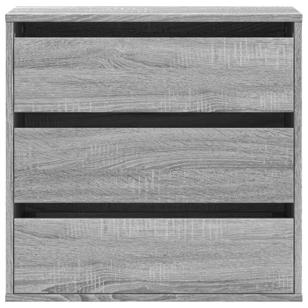 Cassettiera Angolare Grigio Sonoma 60X41X58Cm Legno Multistrato Rovere Fumo