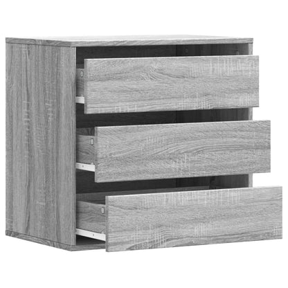 Cassettiera Angolare Grigio Sonoma 60X41X58Cm Legno Multistrato Rovere Fumo