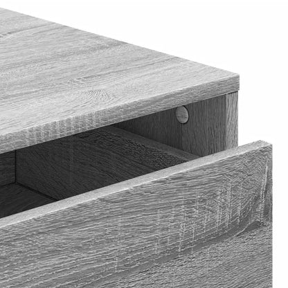 Cassettiera Angolare Grigio Sonoma 60X41X58Cm Legno Multistrato Rovere Fumo