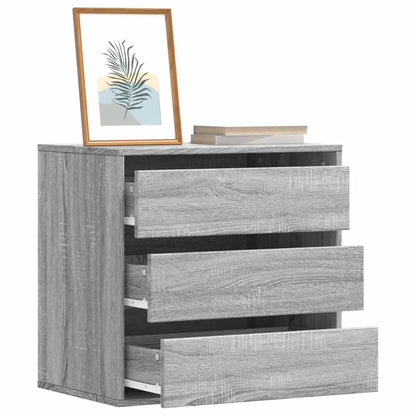 Cassettiera Angolare Grigio Sonoma 60X41X58Cm Legno Multistrato Rovere Fumo