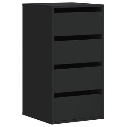 Cassettiera Angolare Nera 40X41X76 Cm In Legno Multistrato Bianco