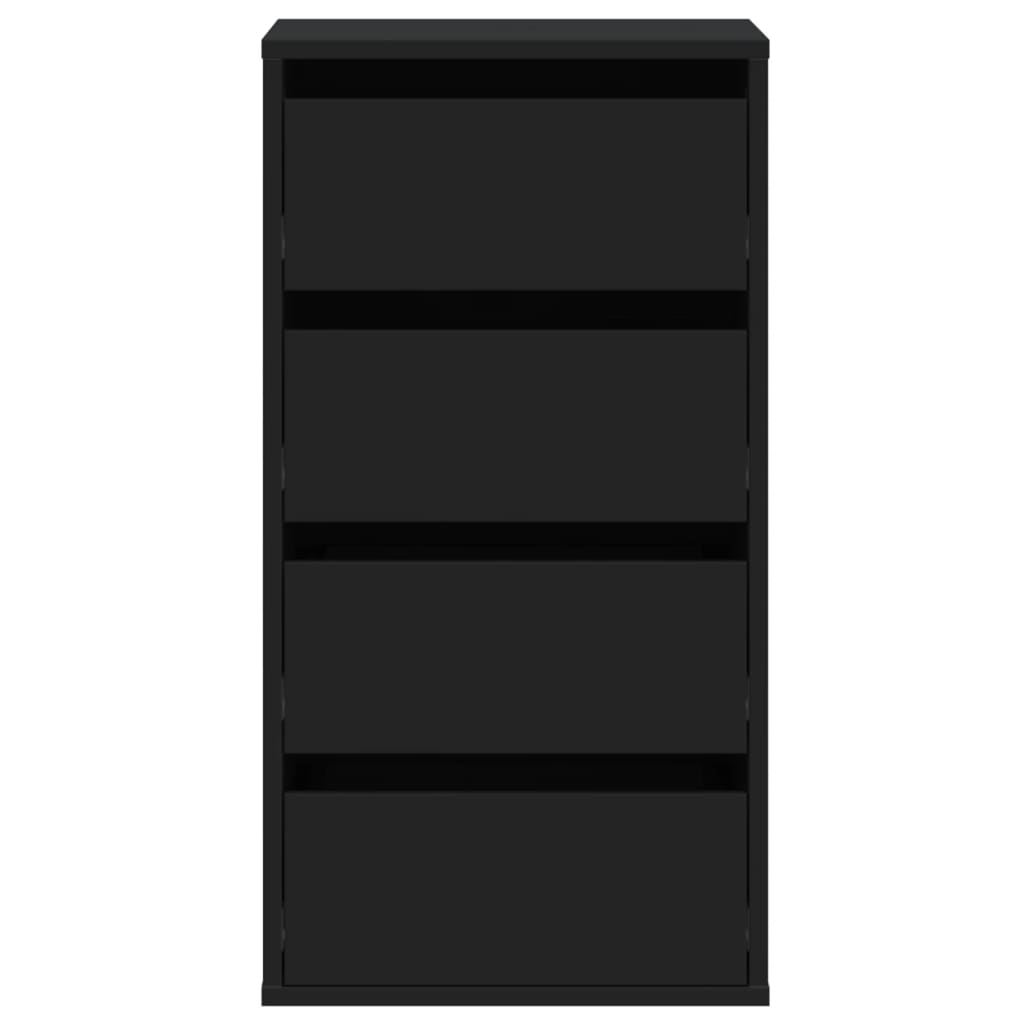 Cassettiera Angolare Nera 40X41X76 Cm In Legno Multistrato Bianco