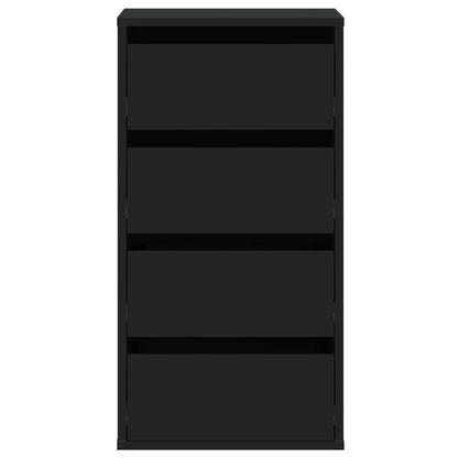 Cassettiera Angolare Nera 40X41X76 Cm In Legno Multistrato Bianco