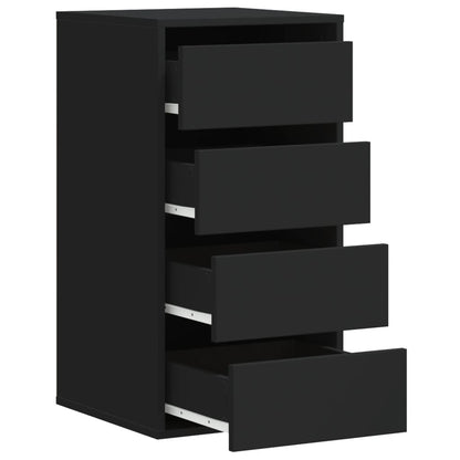Cassettiera Angolare Nera 40X41X76 Cm In Legno Multistrato Bianco