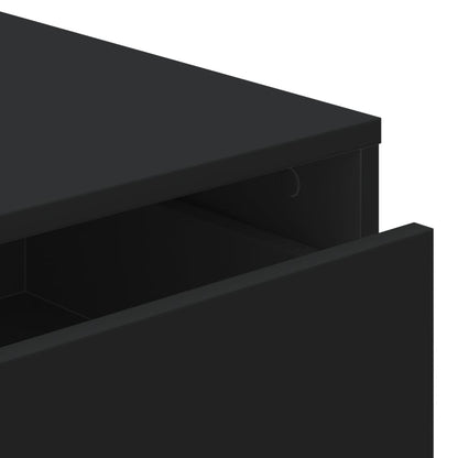 Cassettiera Angolare Nera 40X41X76 Cm In Legno Multistrato Bianco