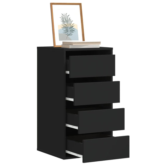 Cassettiera Angolare Nera 40X41X76 Cm In Legno Multistrato Bianco