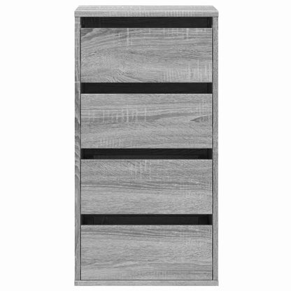 Cassettiera Angolare Grigio Sonoma 40X41X76Cm Legno Multistrato Rovere Fumo