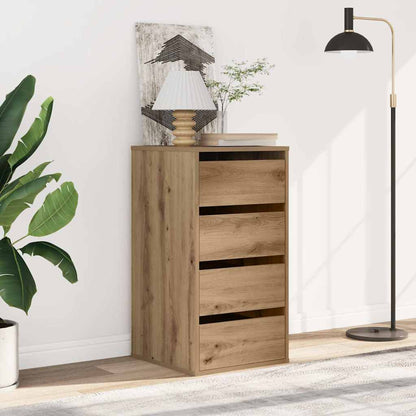 Cassettiera Angolare Rovere Artigianale 40X41X76Cm Multistrato Legno Antico