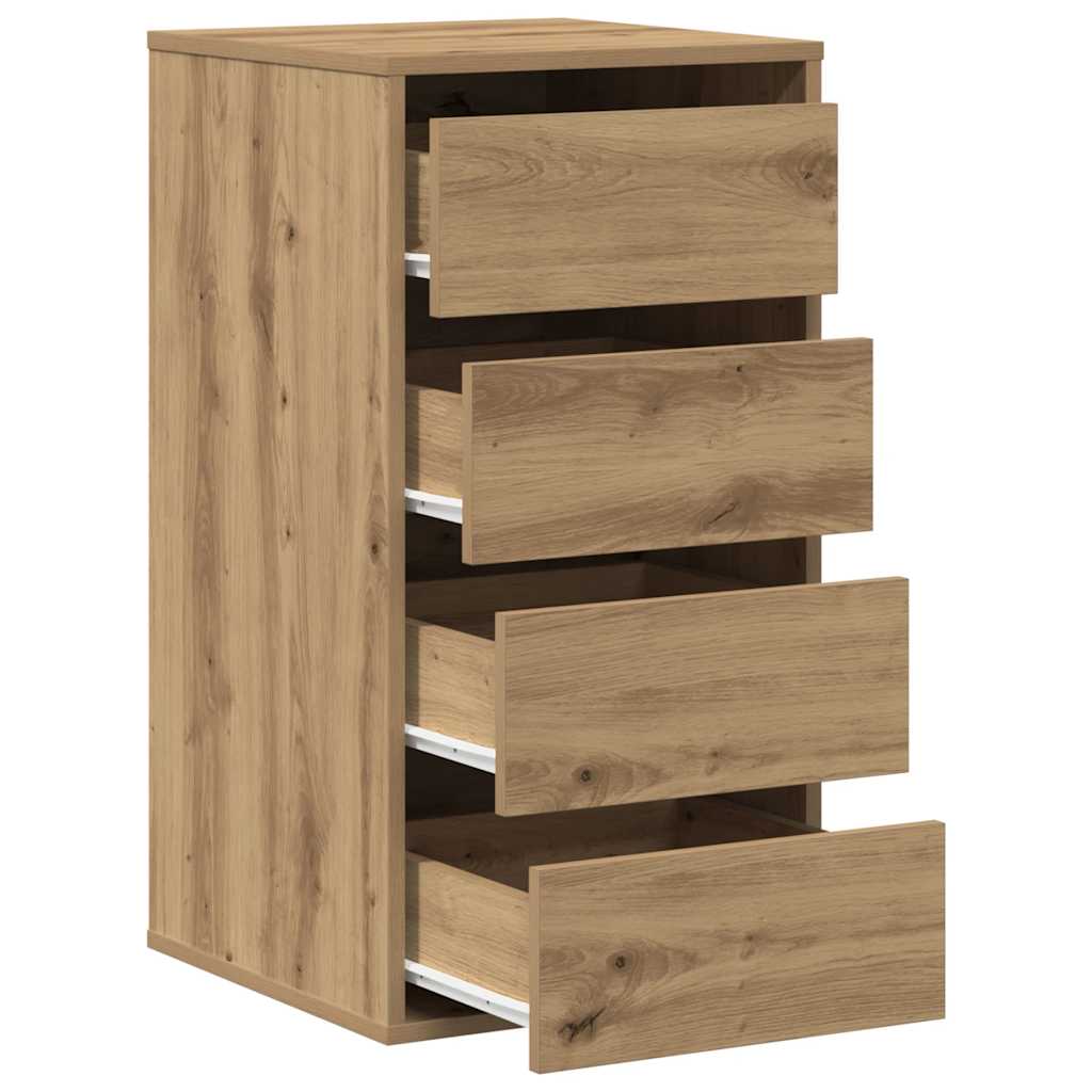 Cassettiera Angolare Rovere Artigianale 40X41X76Cm Multistrato Legno Antico