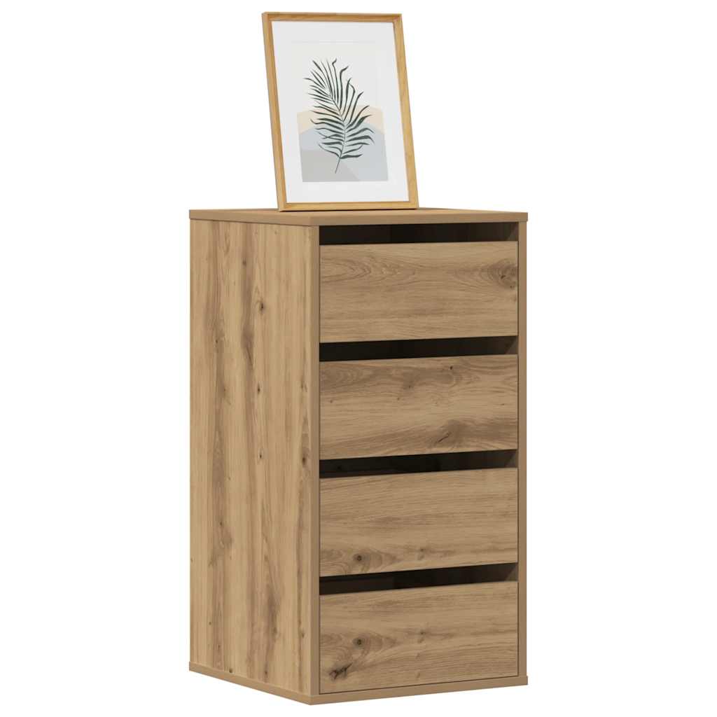 Cassettiera Angolare Rovere Artigianale 40X41X76Cm Multistrato Legno Antico