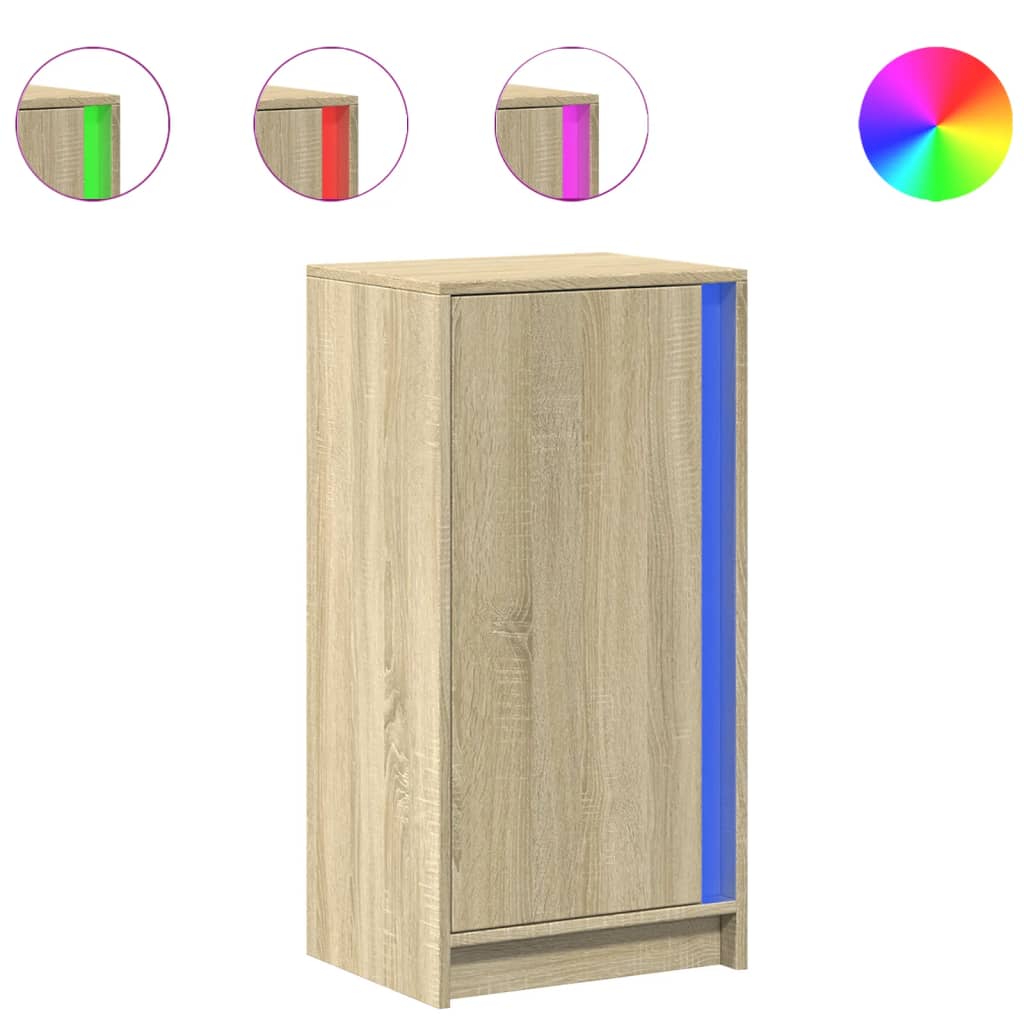 Credenza Con Led 42,5X34X85 Cm Legno Multistrato