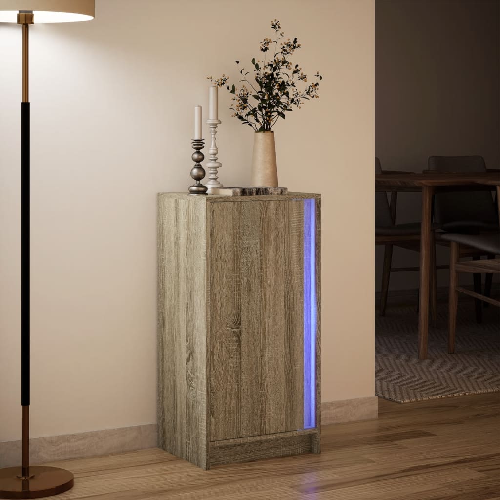 Credenza Con Led 42,5X34X85 Cm Legno Multistrato