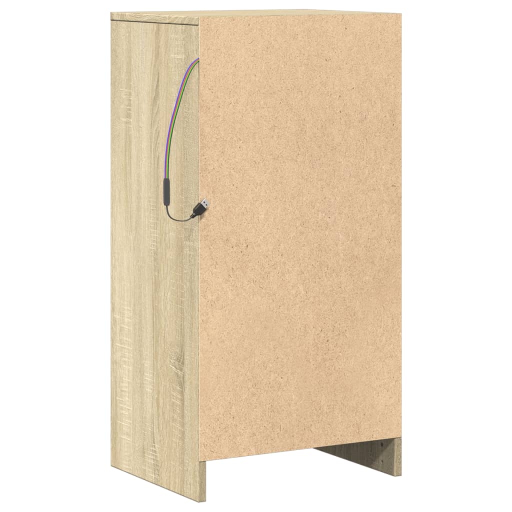 Credenza Con Led 42,5X34X85 Cm Legno Multistrato