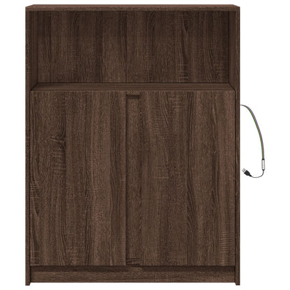Credenza Con Led Rovere Marrone 77X34X100 Cm Legno Multistrato