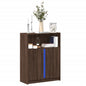 Credenza Con Led Rovere Marrone 77X34X100 Cm Legno Multistrato