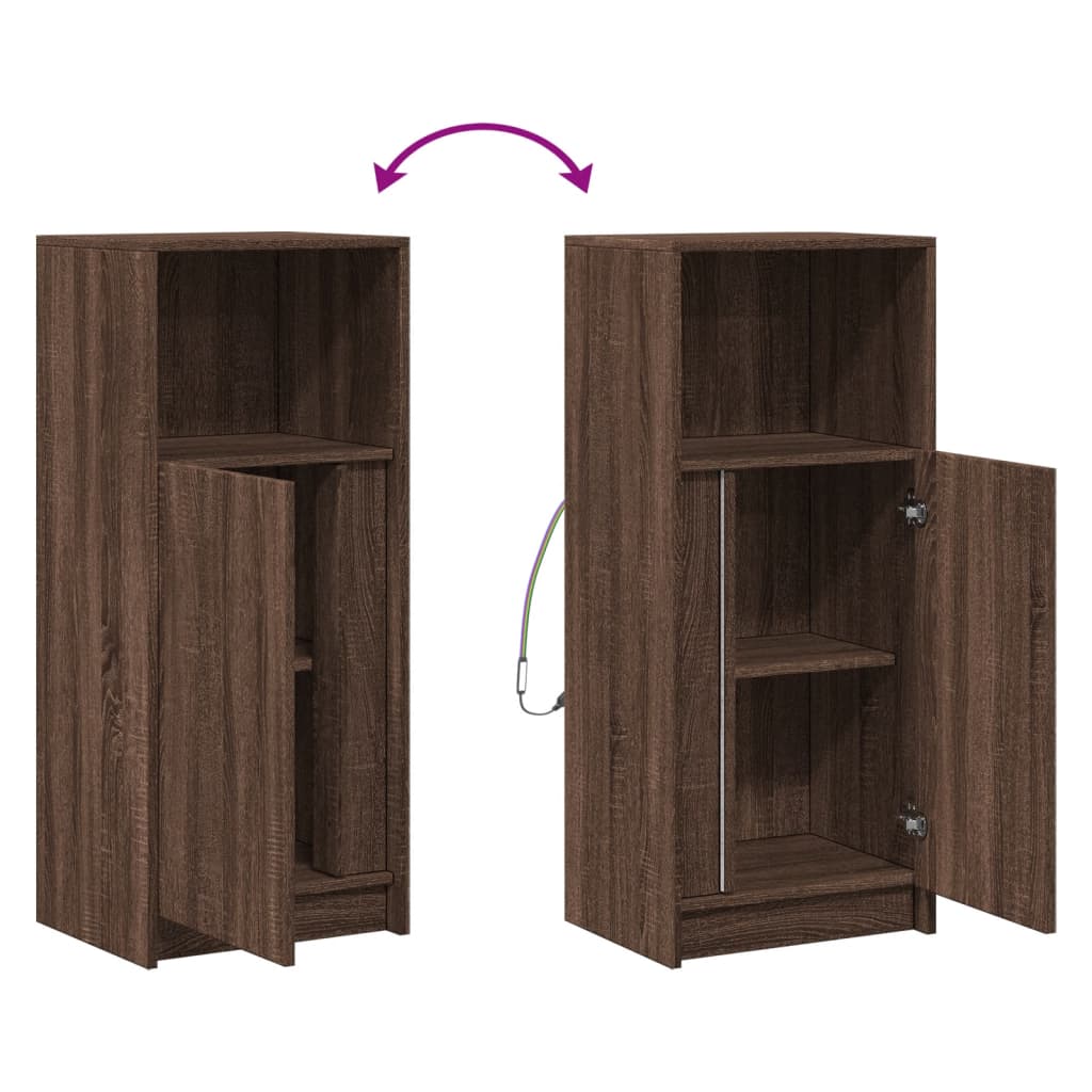 Credenza Con Led 42,5X34X100Cm Legno Multistrato