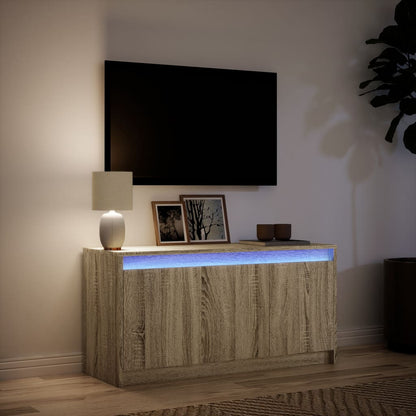 Mobile Porta Tv Con Led 100X34X50Cm In Truciolato