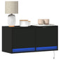 Mobile Tv A Parete Con Luci Led 100X31X35 Cm