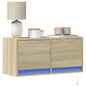 Mobile Tv A Parete Con Luci Led 100X31X35 Cm