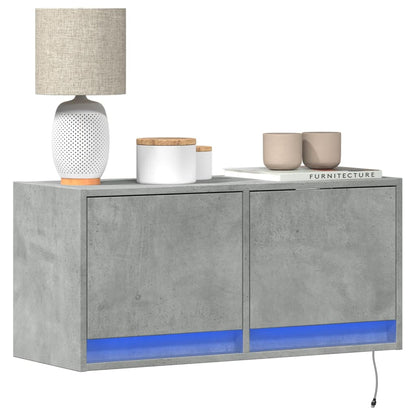 Mobile Tv A Parete Con Luci Led 100X31X35 Cm