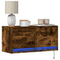 Mobile Tv A Parete Con Luci Led 100X31X35 Cm
