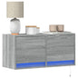 Mobile Tv A Parete Con Luci Led 100X31X35 Cm