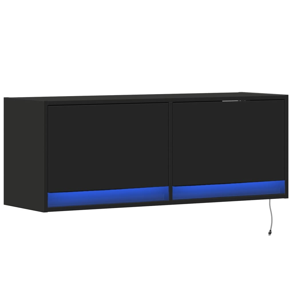 Mobile Tv A Parete Con Luci Led 100X31X35 Cm