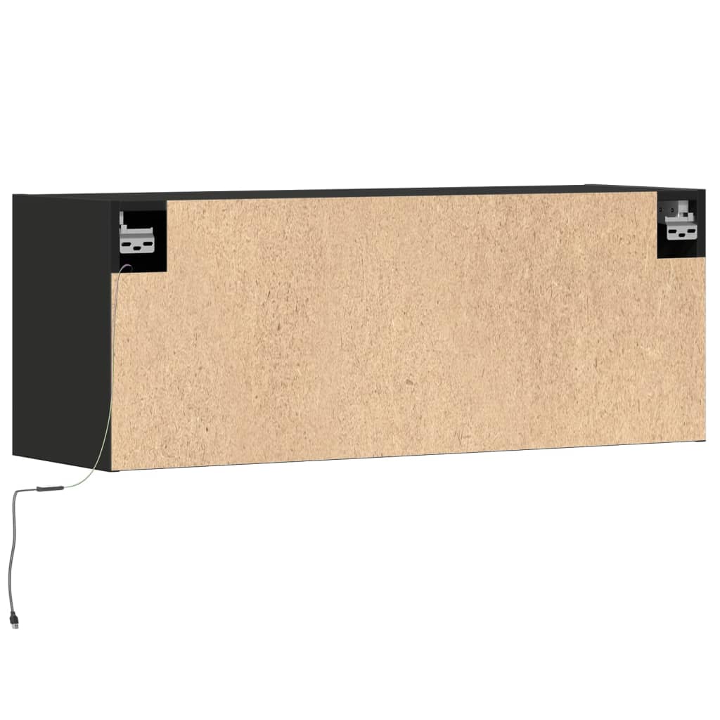 Mobile Tv A Parete Con Luci Led 100X31X35 Cm