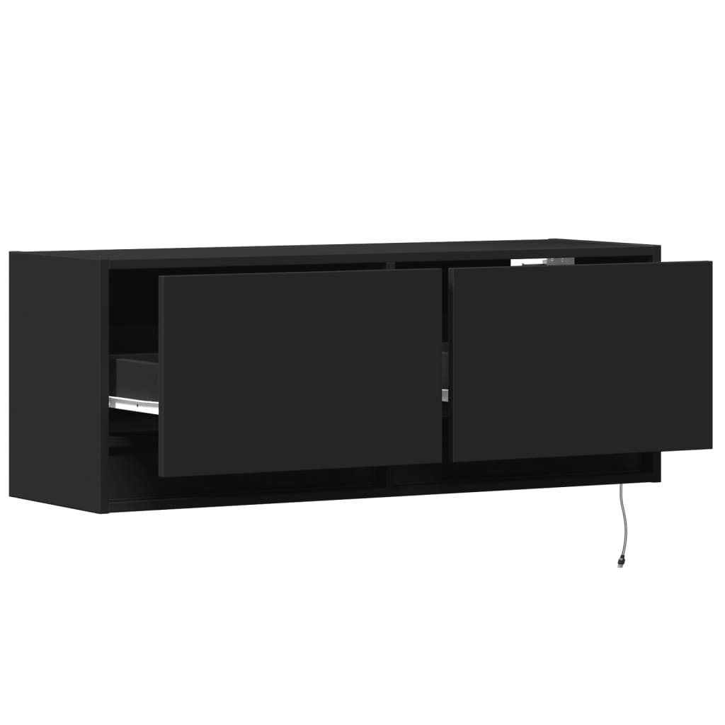 Mobile Tv A Parete Con Luci Led 100X31X35 Cm