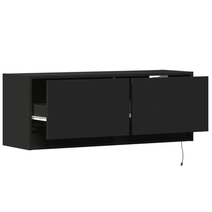 Mobile Tv A Parete Con Luci Led 100X31X35 Cm