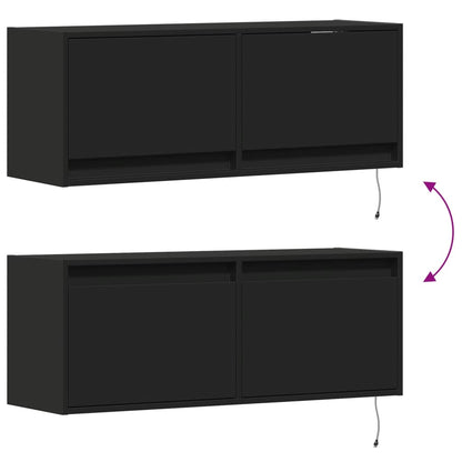 Mobile Tv A Parete Con Luci Led 100X31X35 Cm