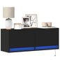 Mobile Tv A Parete Con Luci Led 100X31X35 Cm