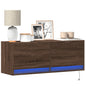 Mobile Tv A Parete Con Luci Led 100X31X35 Cm