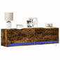 Mobile Tv A Parete Con Luci Led 100X31X35 Cm