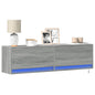 Mobile Tv A Parete Con Luci Led 100X31X35 Cm