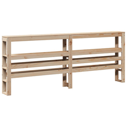 Giroletto Con Testiera 120X200 Cm In Legno Massello Di Pino Bianco