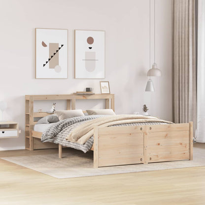 Giroletto Con Testiera 120X200 Cm In Legno Massello Di Pino Bianco
