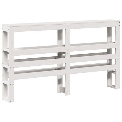 Giroletto Con Testiera Bianco 135X190 Cm Legno Massello Di Pino