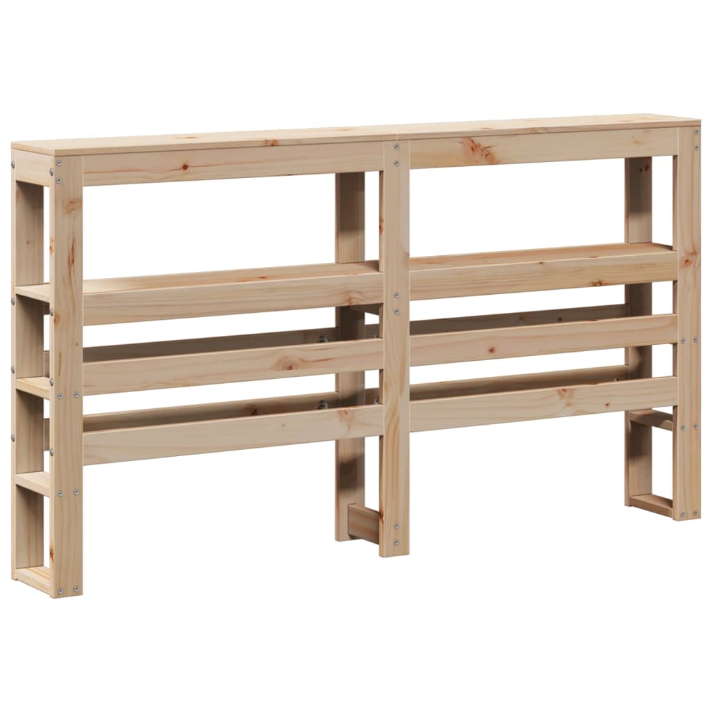 Giroletto Con Testiera 140X190 Cm In Legno Massello Di Pino
