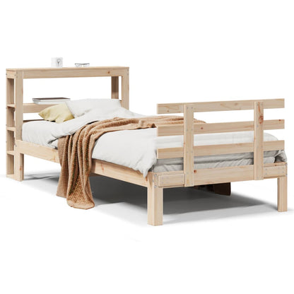 Giroletto Con Testiera 90X200 Cm In Legno Massello Di Pino