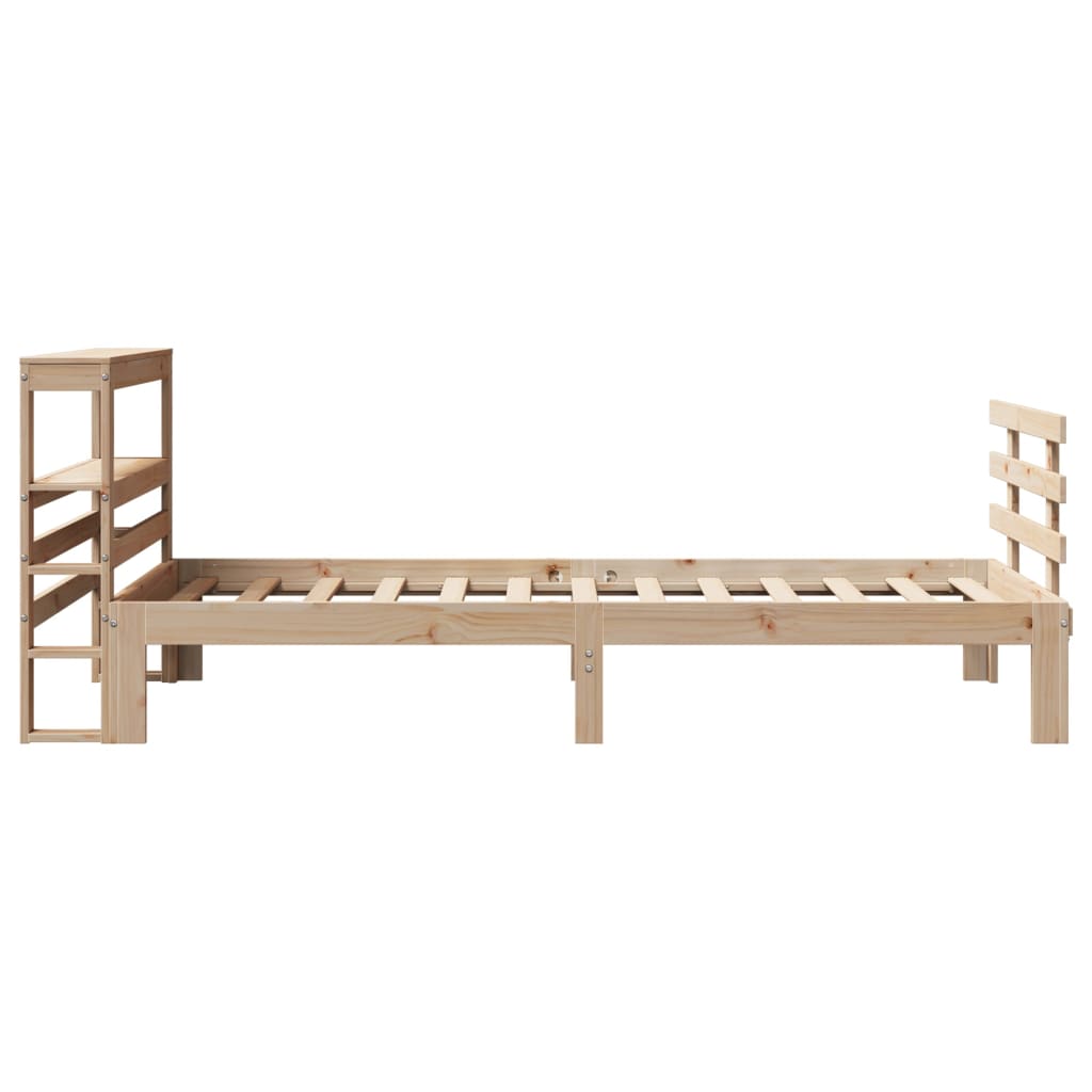 Giroletto Con Testiera 90X200 Cm In Legno Massello Di Pino