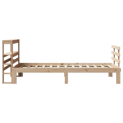 Giroletto Con Testiera 90X200 Cm In Legno Massello Di Pino