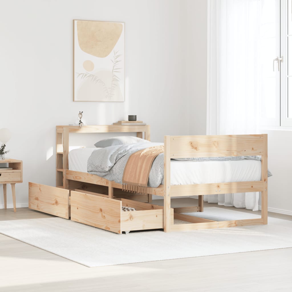 Letto Senza Materasso 75X190 In Legno Massello Di Pino